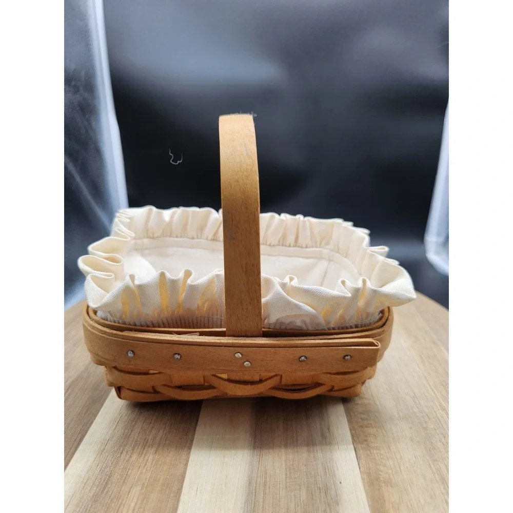 VTG 1996 Longaberger‎ Signed American Cancer Society Basket & Liner 6